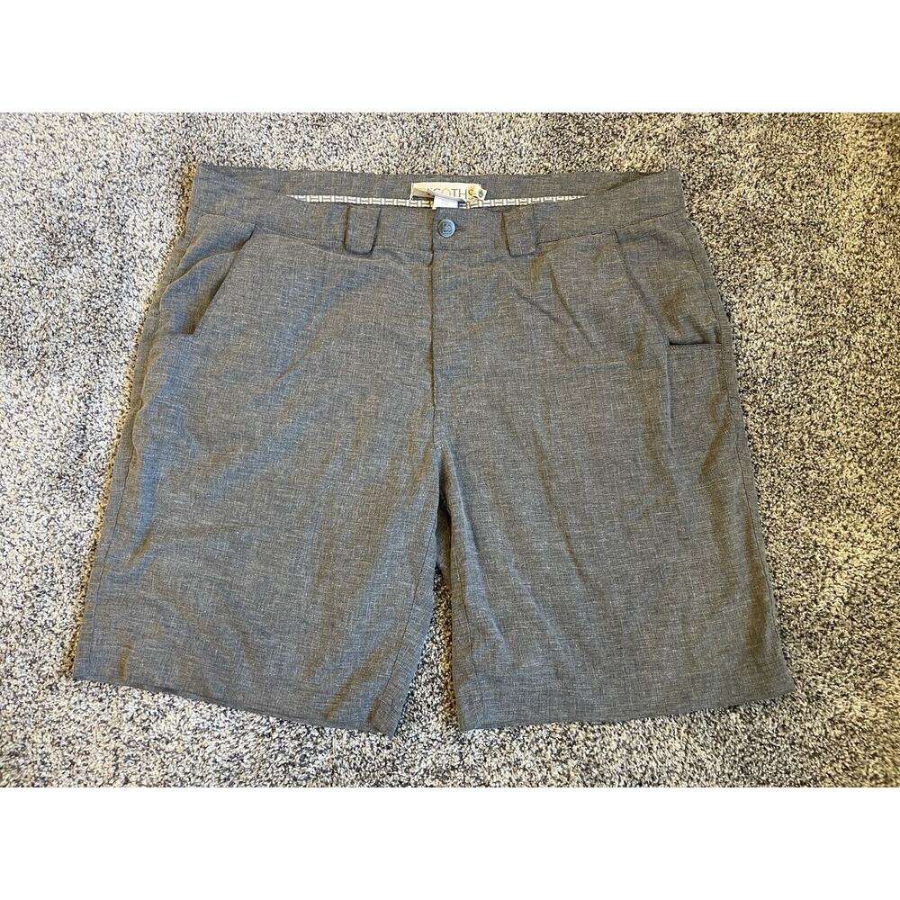 Ecoths Men’s Gray Hemp Blend Organic Cotton Shorts 10” Inseam Size 40
